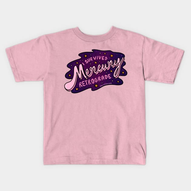 Mercury Retrograde Kids T-Shirt by Doodle by Meg